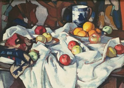 Still life of oranges and apples by Samuel John Peploe